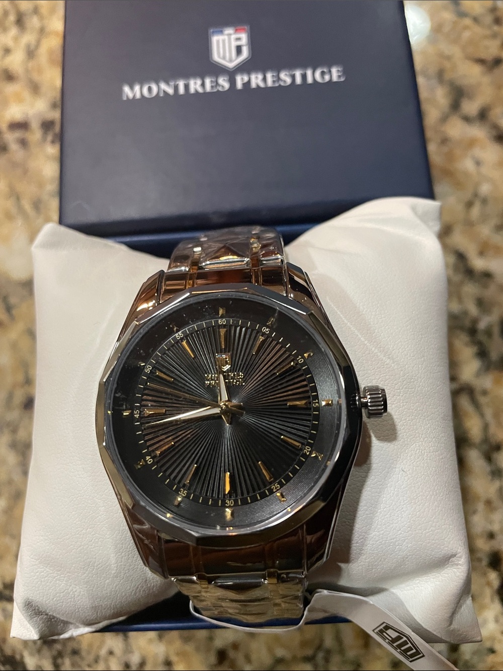 Montres Prestige Men's Two Tone Dress Watch